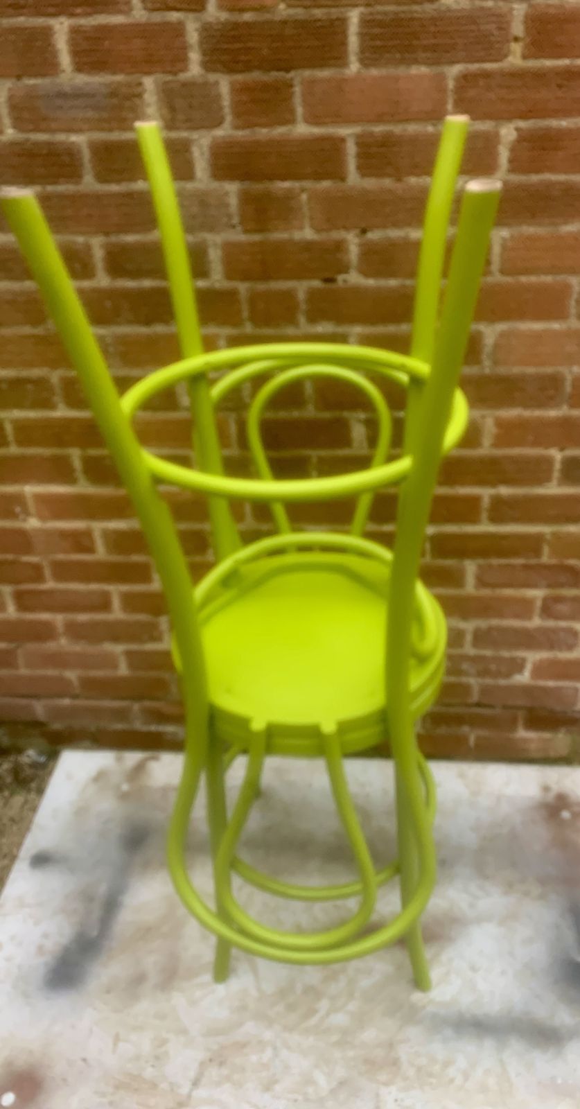 photo for sale A Pair Of Vibrant Lime Green Bar Stools