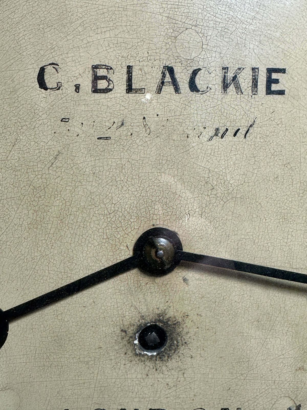 Beautiful Antique English Mahogany Station Clock By Renowned Watchmaker/Clockmaker George Blackie Strand London With 8 Day Fusse Movement Circa 1850 photo buy