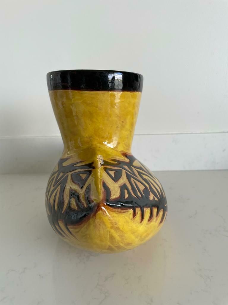 Jean Lurcat Glazed Ceramic Vase, Sant Vincens, Circa 1955, France photo Home Decor
