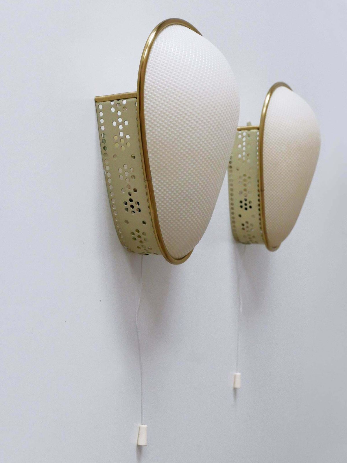 photo buy Set Of Two Rare & Elegant Mid Century Modern Sconces Or Wall Lamps Germany 1950s