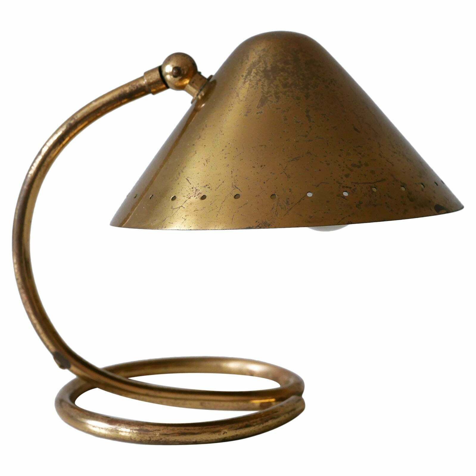 Rare And Lovely Mid Century Modern Brass Table Lamp Or Wall Light Sweden 1950s