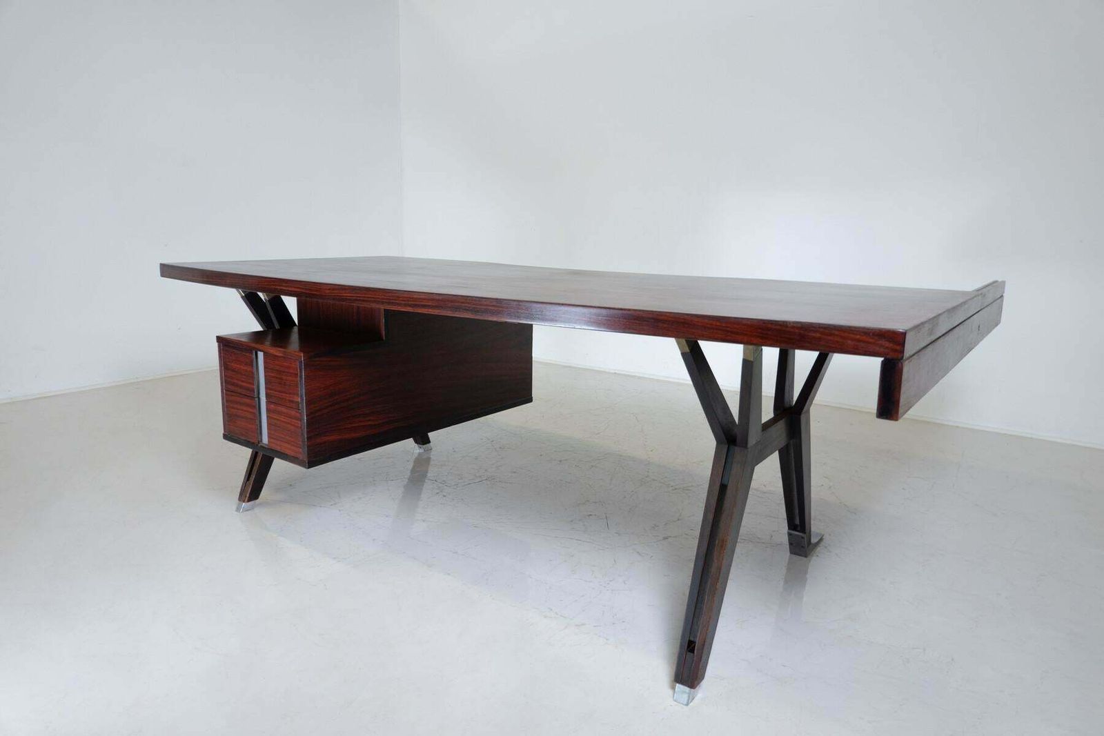 Mid Century Modern Desk By Ico Parisi For Mim Roma, Italy, 1950s photo vintage