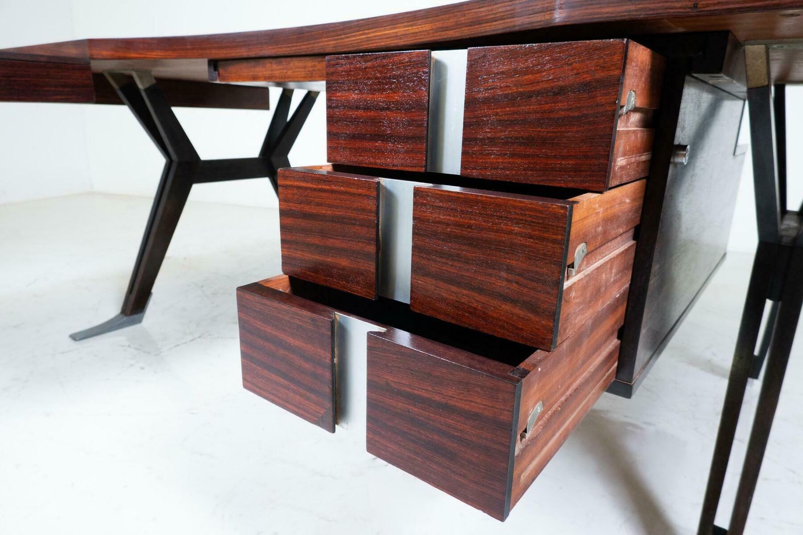 photo vinterior Mid Century Modern Desk By Ico Parisi For Mim Roma, Italy, 1950s