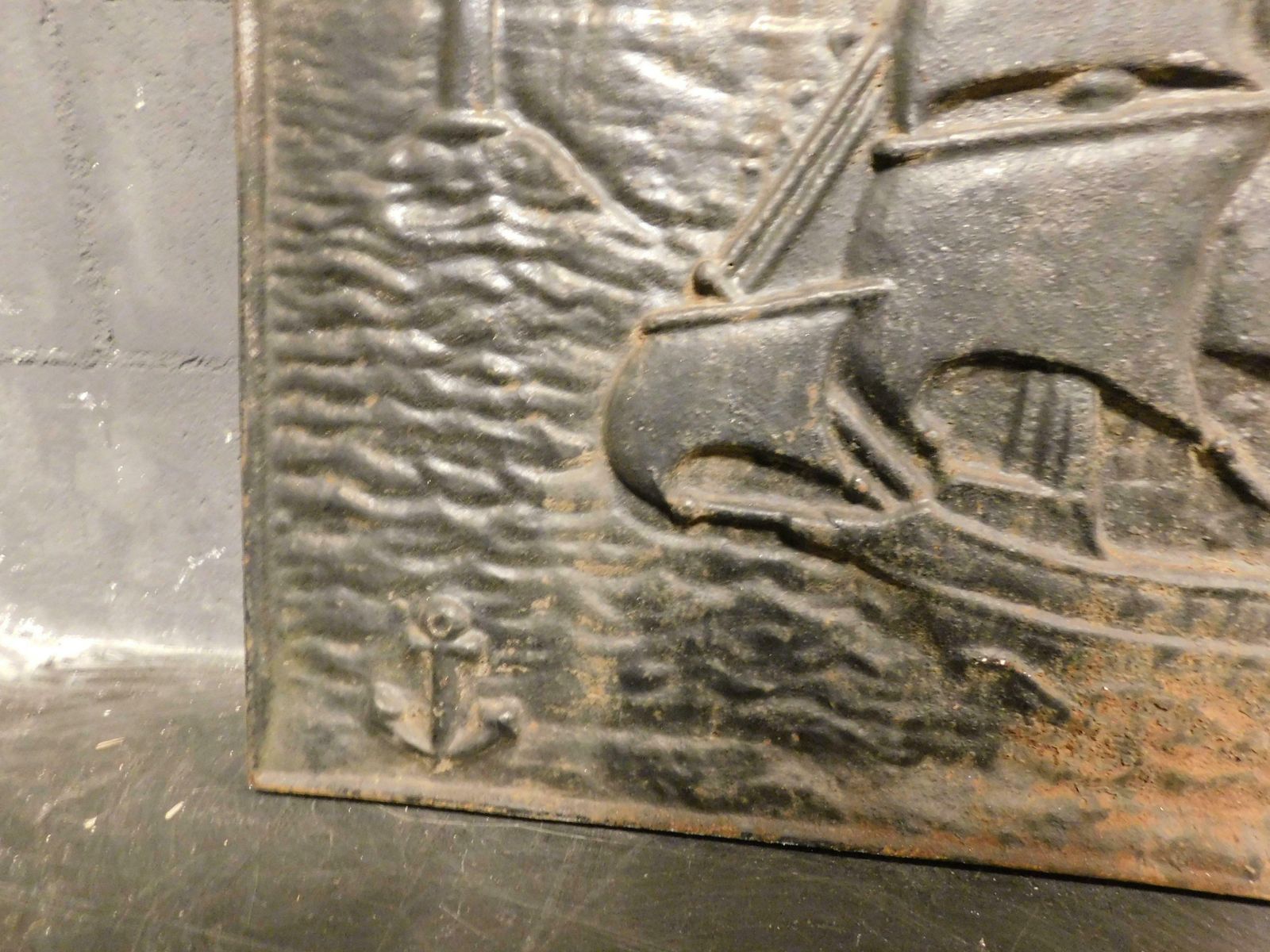 Cast Iron Fireplace Backplate, Italy photo vinterior