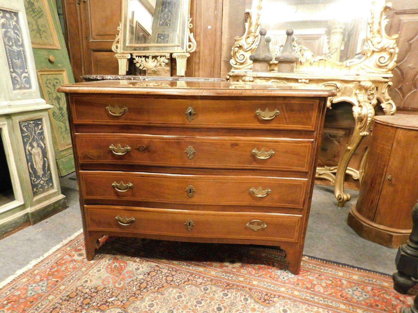 Dresser, Chest Of Drawers In Walnut, Veneered And Inlaid, Italy photo Furniture