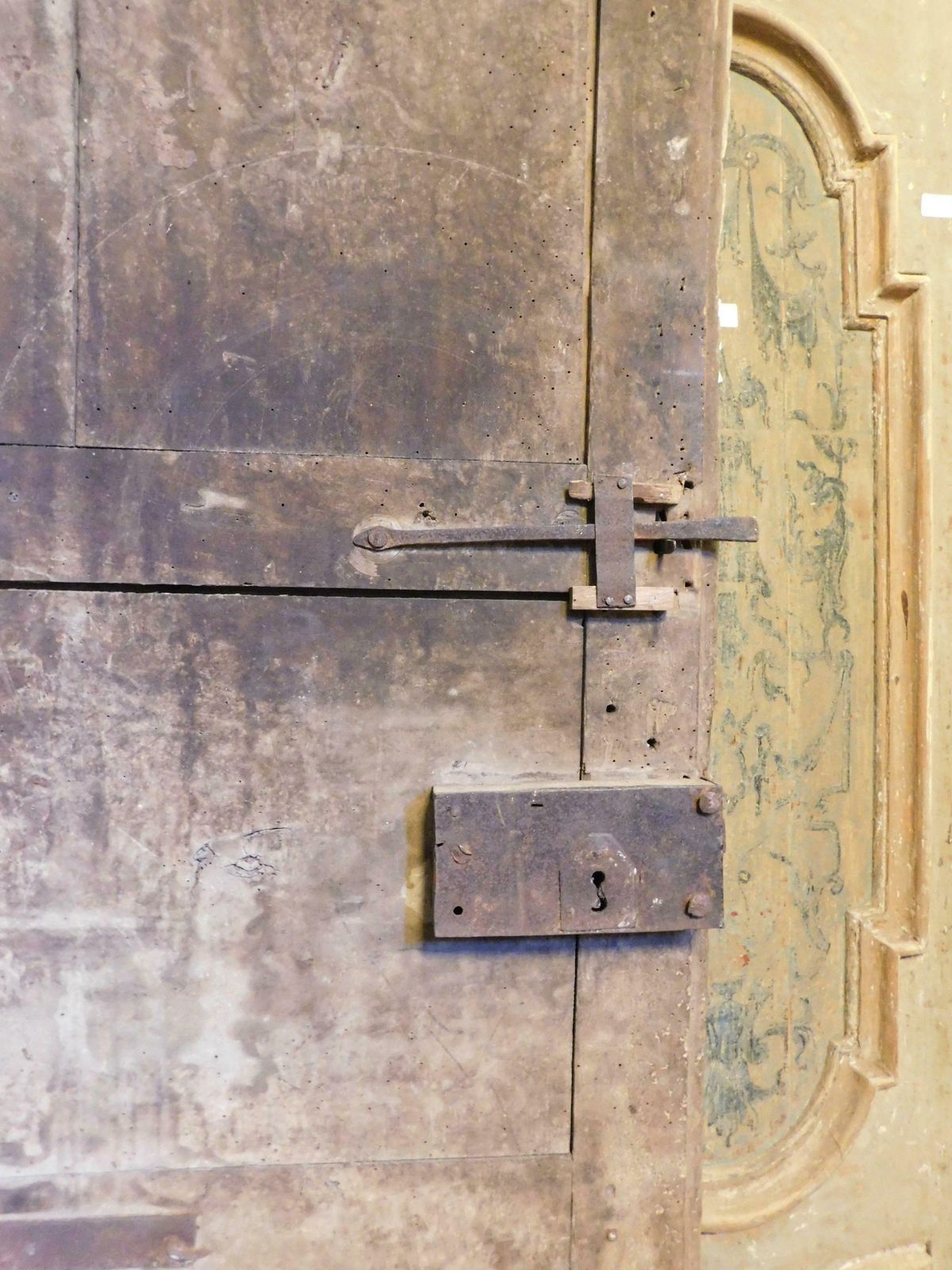 Home Fixtures Interior Wooden Door With Diamond Shaped Carved Panels, Italy photo