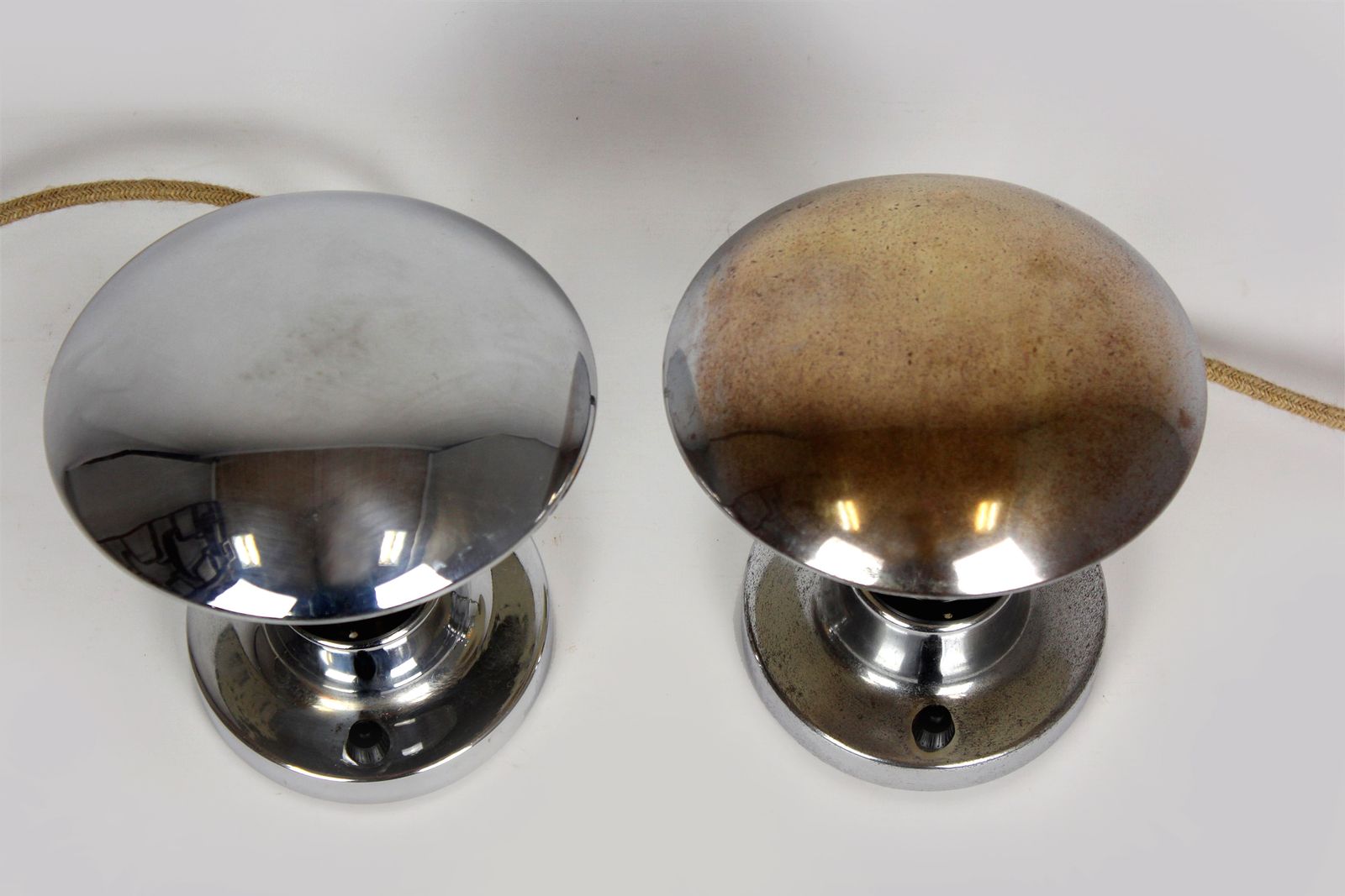 Bauhaus Style Chrome Table Lamps From Napako, 1940s, Set Of 2 photo 440.0