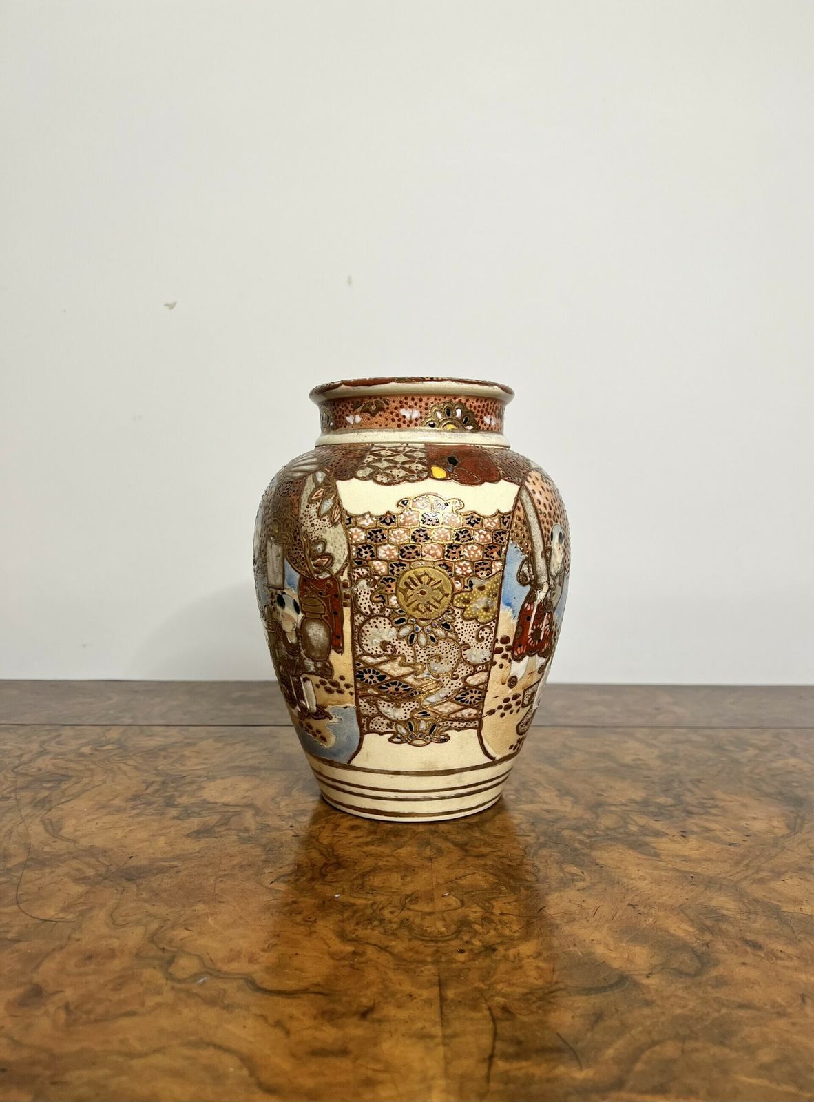 Quality Antique Japanese Satsuma Ginger Jar And Cover photo Home Decor