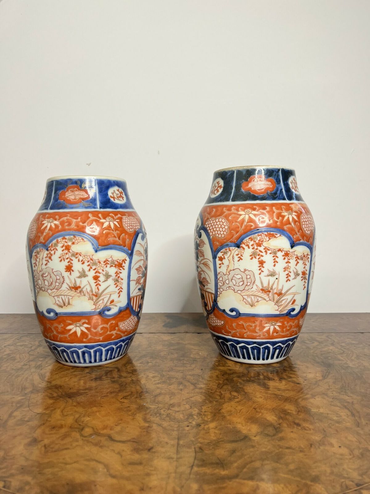 Quality Pair Of Antique Japanese Imari Vases photo Home Decor