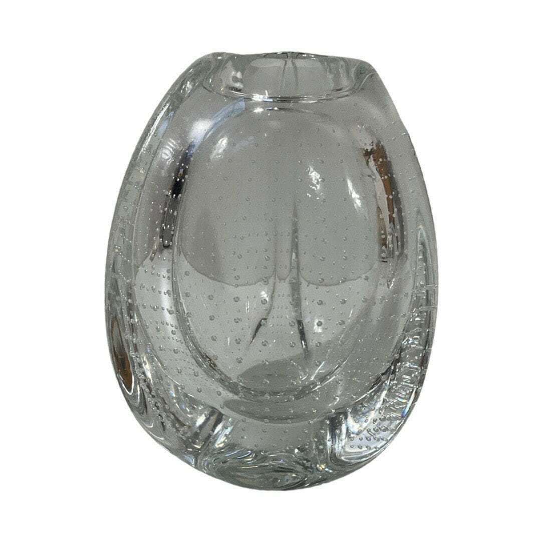 Floris Meydam   Glasunie Leerdam   Vase With Encapsulated Bubbles   Model 'Beukennootje' / Beechnut (Small)   Encapsulated Bubbles