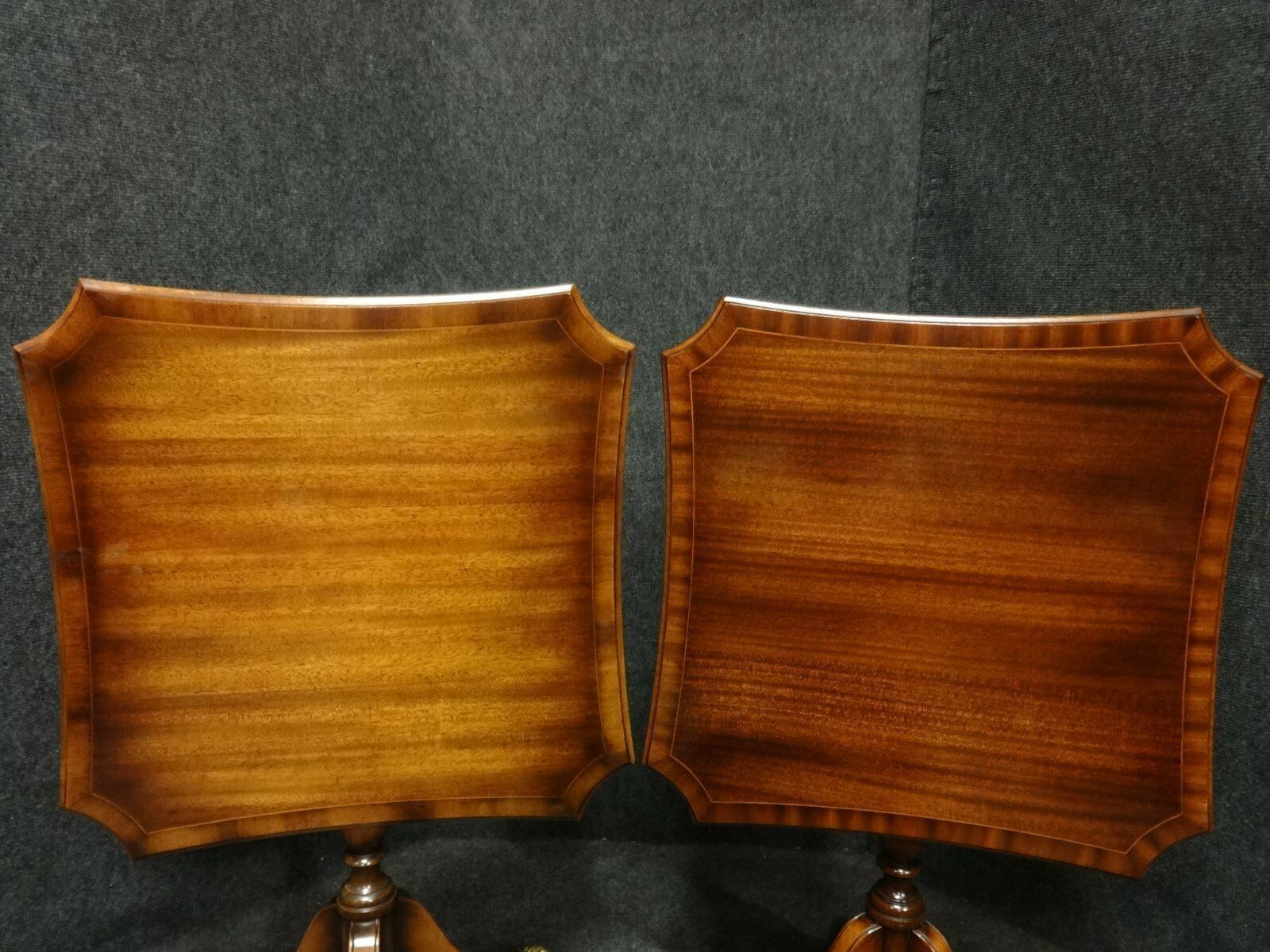 photo furniture Pair Of Mahogany Occasional Tables, End Tables