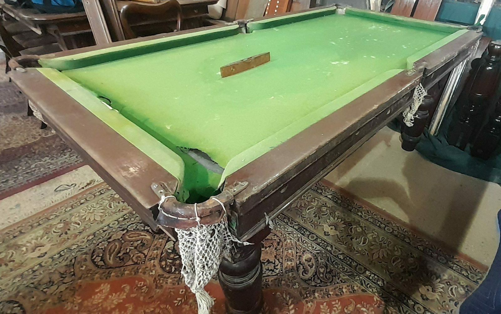 Jelks Antique Pool Table. 6ft photo Furniture