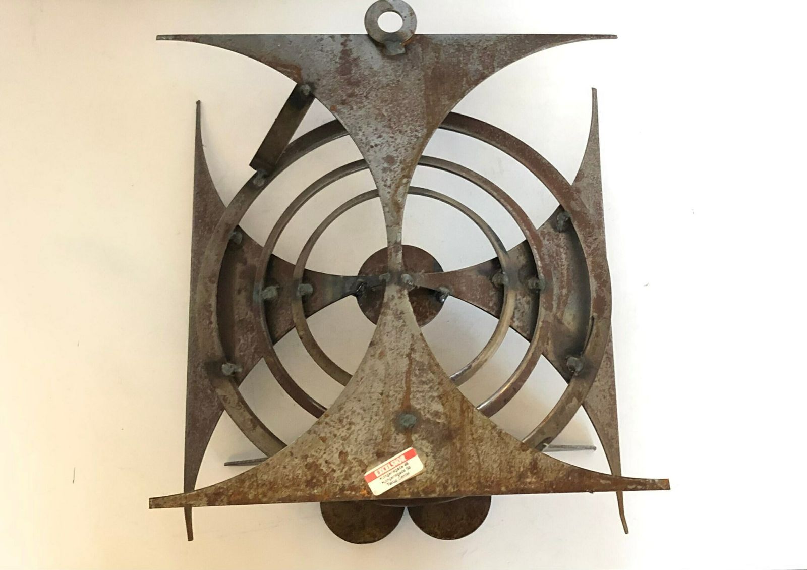 Scandinavian Brutalist Wall Art Sculpture In Welded And Patinated Metal photo vintage