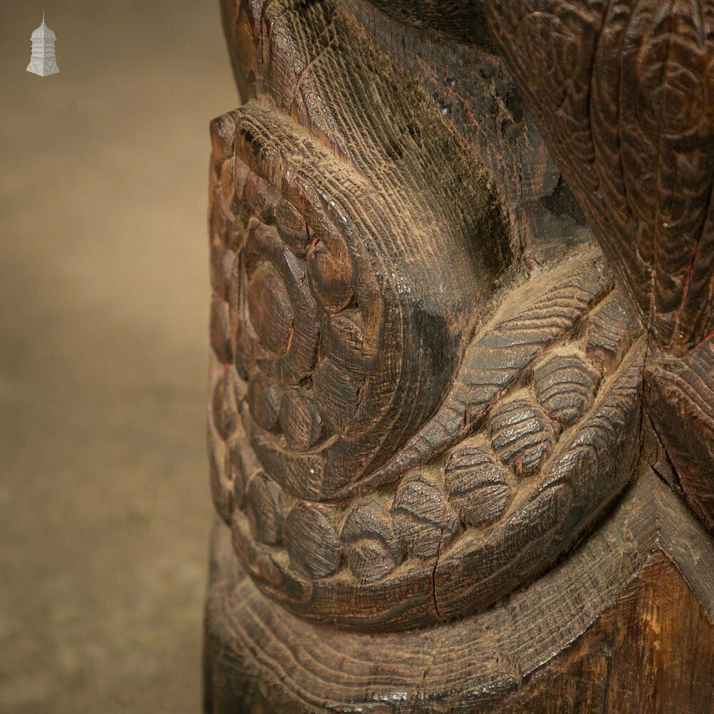 Art Maori Tribal Sculpture, Early 1800s Carved Hardwood Figure Or Totem photo