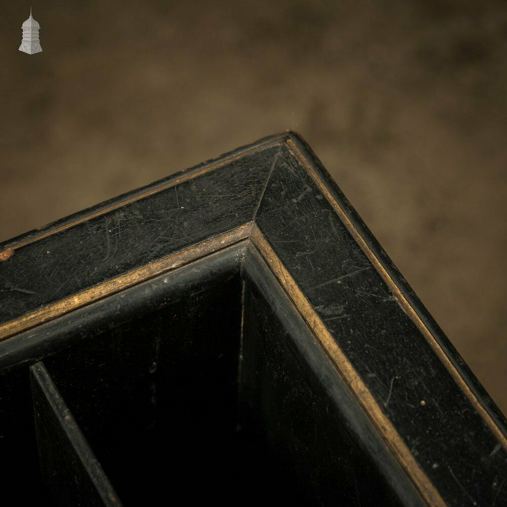 Victorian Canterbury Sheet Music Rack, Ebonised Hardwood With Gold Column Details photo 870.0