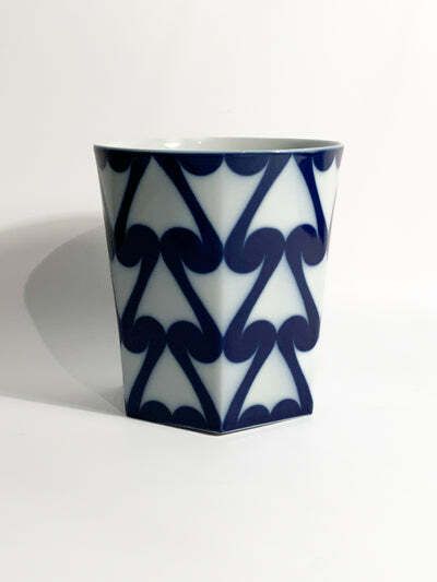 White And Blue Porcelain Vase By Studio Linie For Rosenthal, 1980s photo vinterior