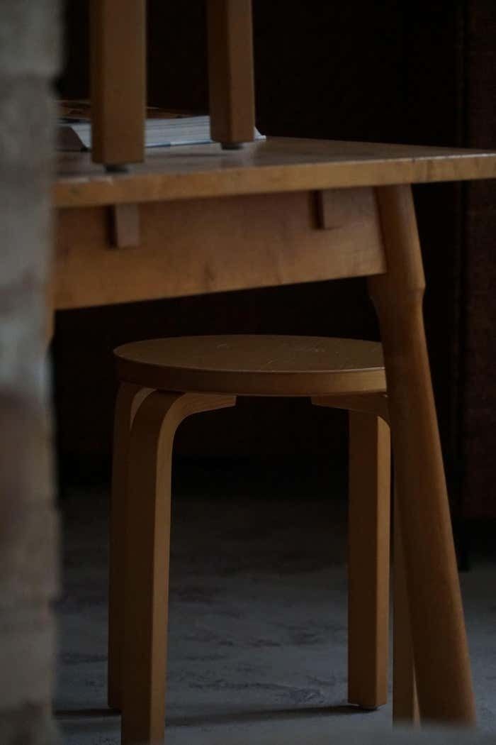 Alvar Aalto, A Pair Of Vintage Stools In Birch, Model "60", Made At Artek, 1970s photo Furniture