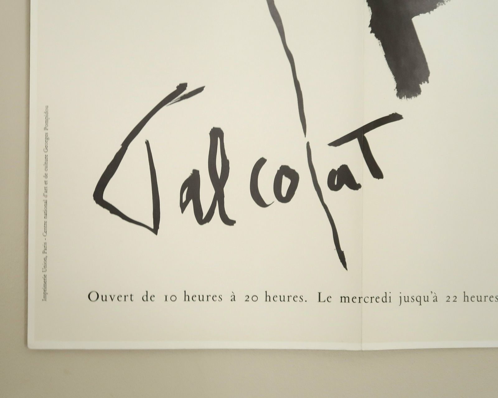 Original Poster : Pierre Tal Coat Exhibition At Le Grand Palais Paris, 1976 / Print, Beige, Abstract Painting, Art photo for sale