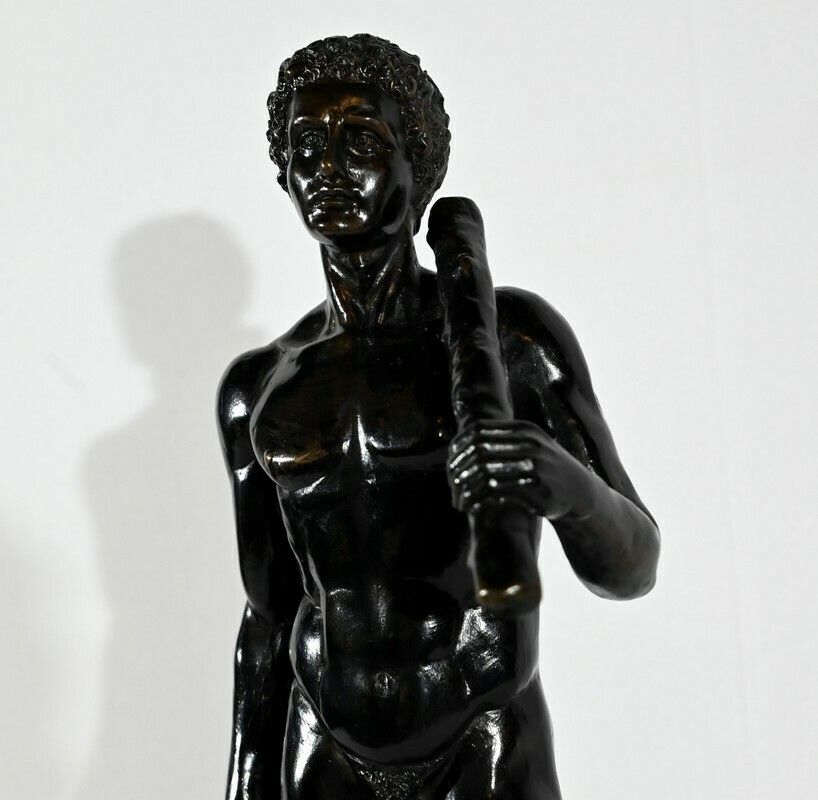 Bronze “Hercules And The Lion Of Nemea”, Signed Gregroi – 19th Century photo buy