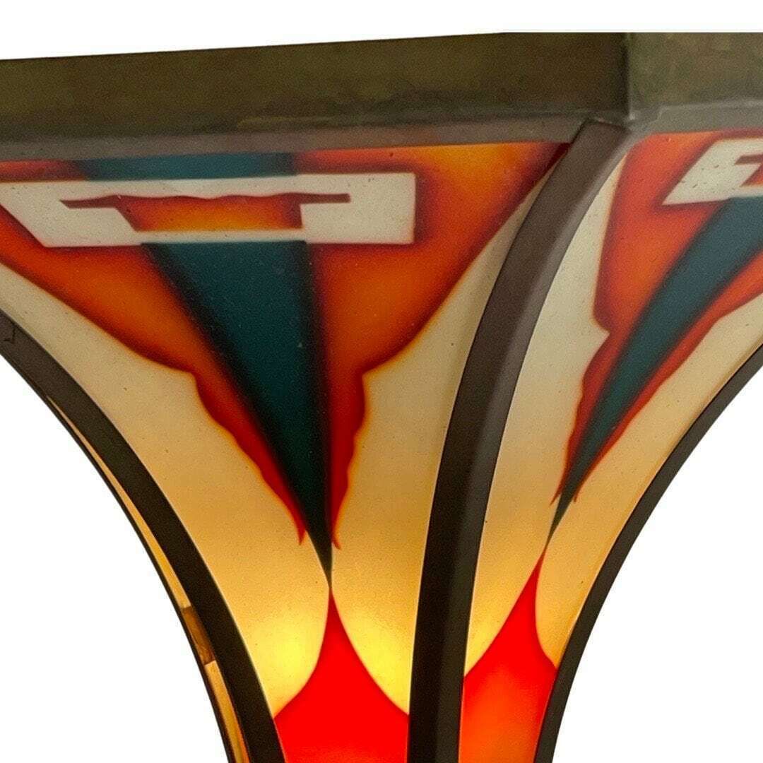 Art Deco / Amsterdam School   Stained Glass Wall Sconce   Bronze Frame   In The Style Of Tuschinski   Multiple In Stock photo Lighting