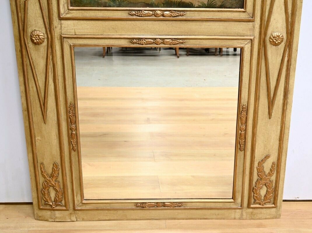 photo vintage Important Trumeau In Golden Wood, Louis XVI Period – Late 18th Century