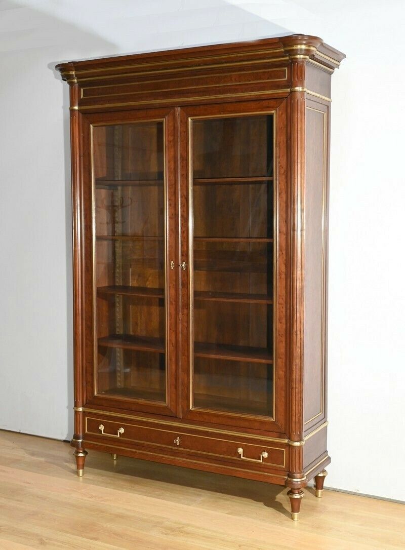 Large Mahogany Bookcase, Louis XVI Style – Mid 19th Century photo 4186.45161287