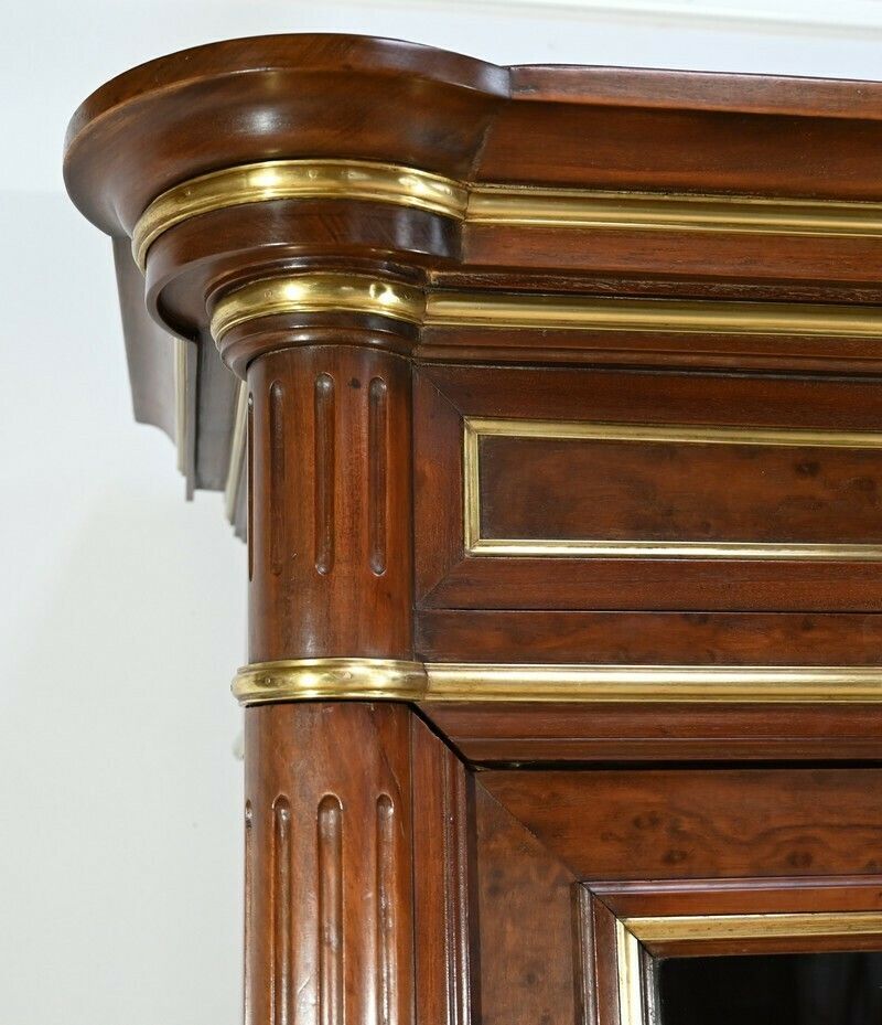 photo for sale Large Mahogany Bookcase, Louis XVI Style – Mid 19th Century