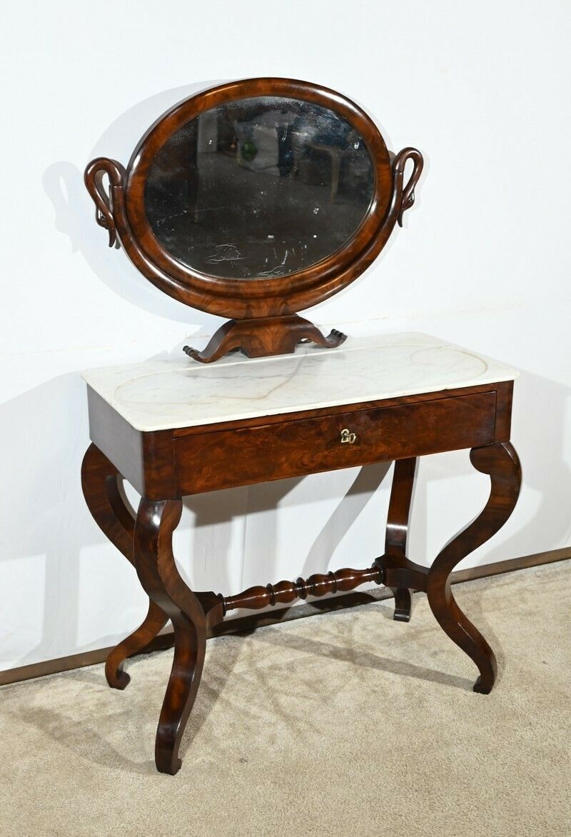 Burl Mahogany Dressing Table, Restoration Period – Early 19th Century photo furniture