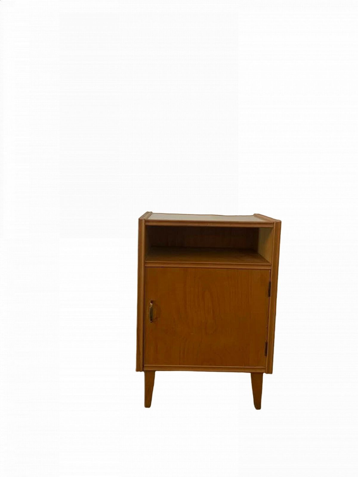 Ash Bedside Table With Pearl Grey Laminate Top, 1950s