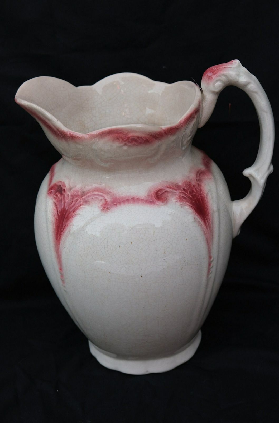 Ironstone Jug, Large Wash Jug Vase photo vintage