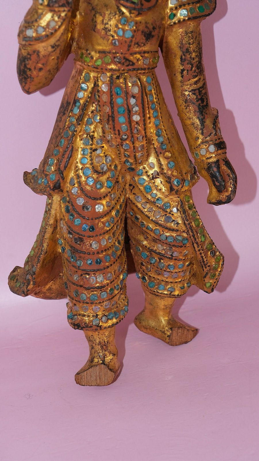 Burmese Art, Gilt Figure Burma, Nat photo vinterior