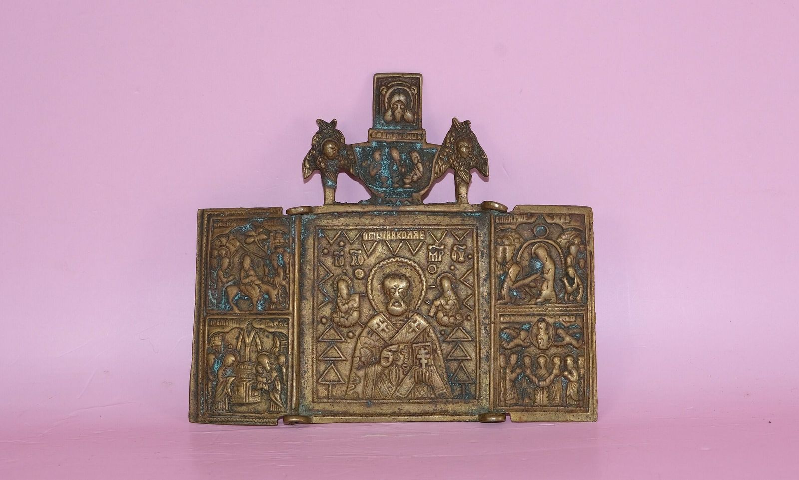 photo for sale Russian Brass Pilgrim Badge