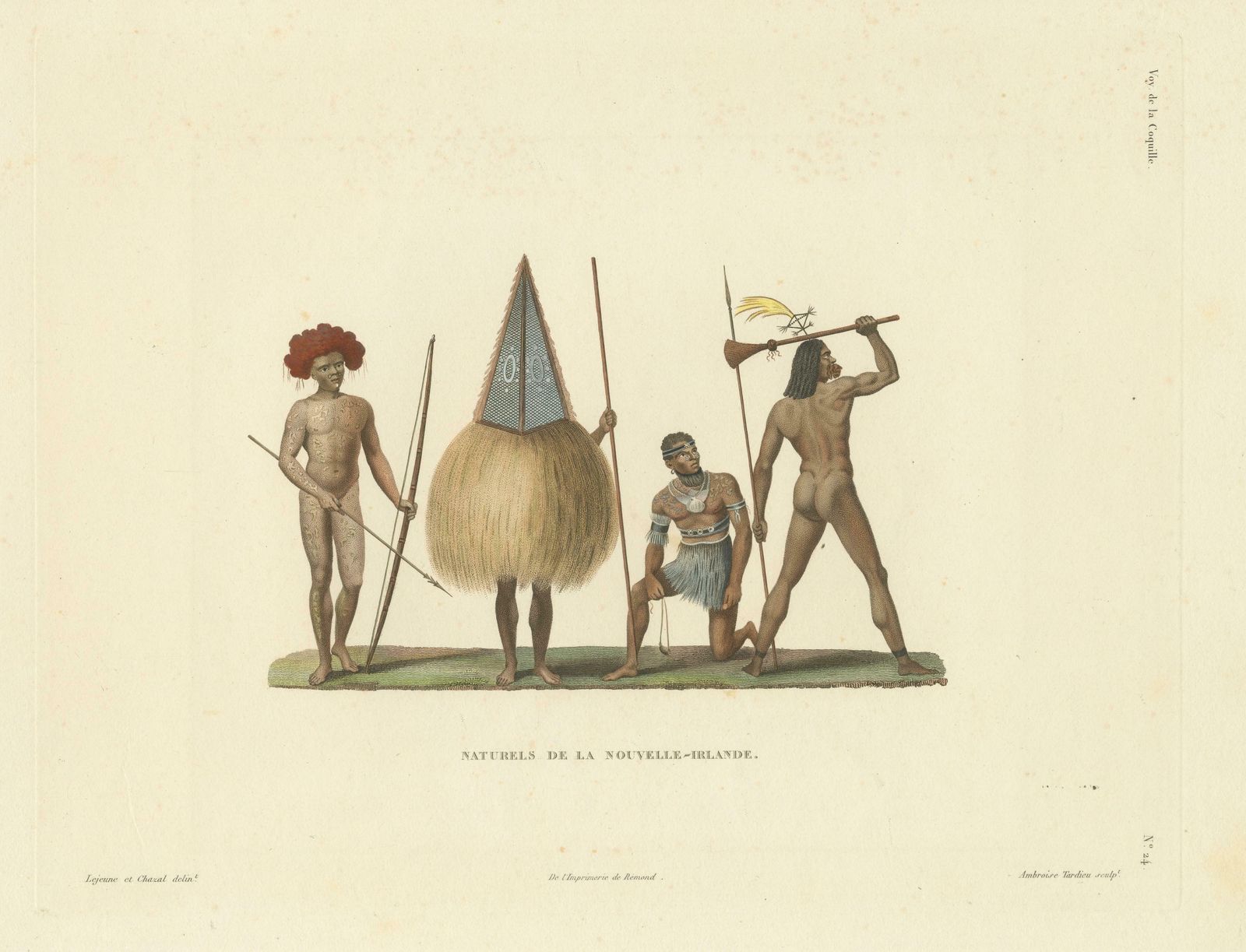 Antique Print Of Natives Of New Ireland photo for sale
