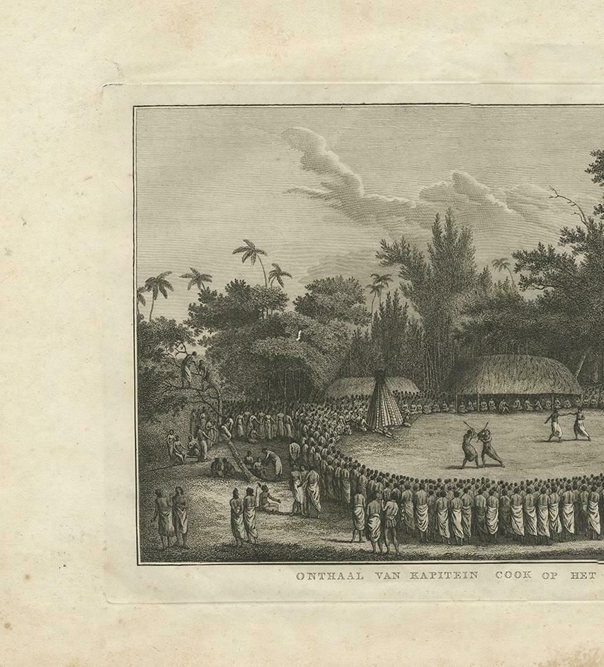 Antique Print Of The Arrival Of Captain Cook, 1803 photo for sale