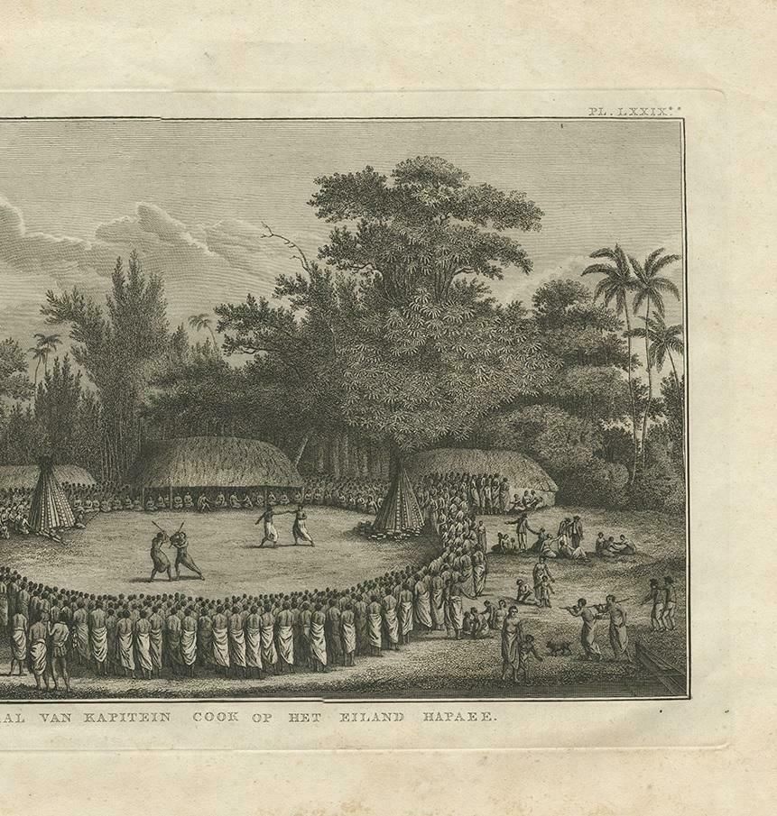 Antique Print Of The Arrival Of Captain Cook, 1803 photo Art