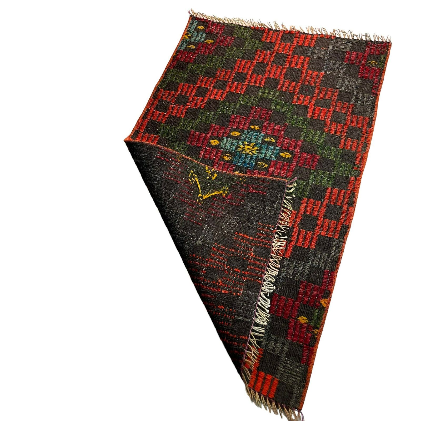 Turkish Mini Kilim Rug ,Vintage Anatolian Turkish Kelim 87 X 54 Cm photo Textiles