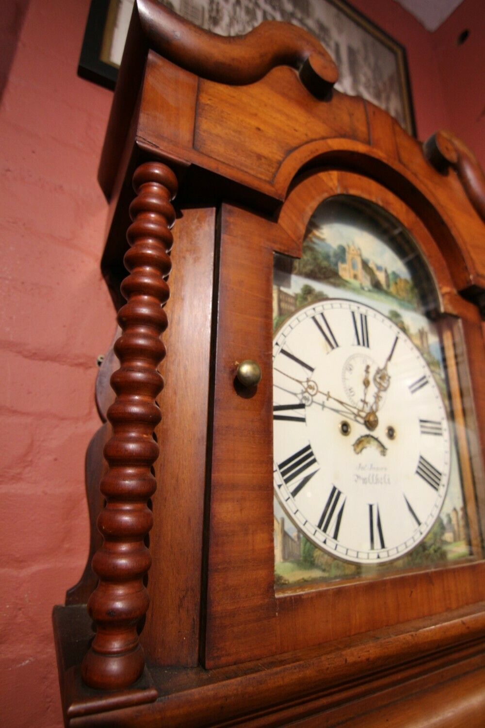 Large 19th Century Mahogany 8 Day Arch Dial Longcase Clock ' John Jones , Pwllheli' photo 995.0