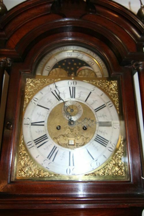 photo furniture 18th Century Liverpool 8 Day Brass Moon Phase Longcase Clock, William Mercer Of Liverpool