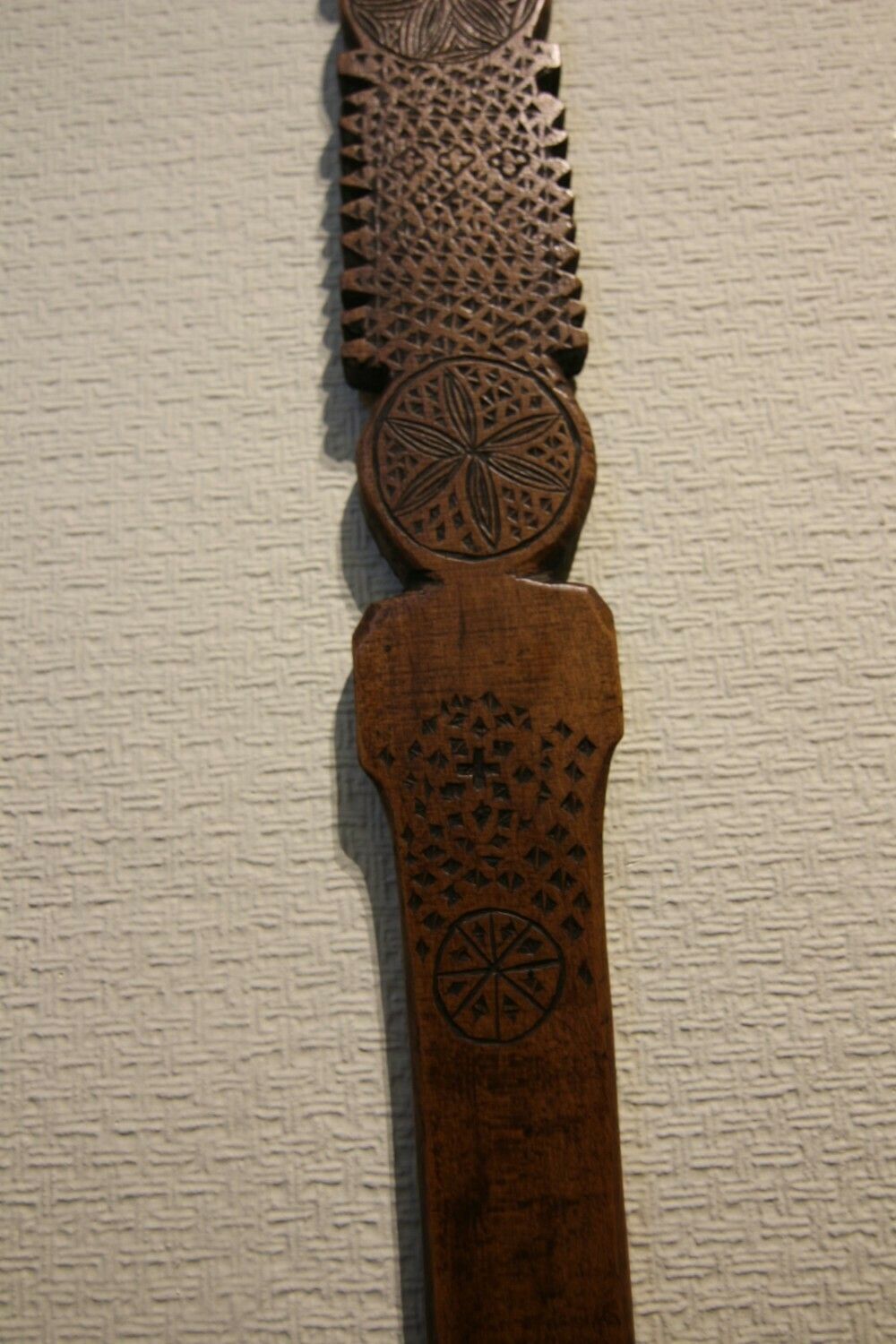19th Century Carved Folk Art Distaff photo Art