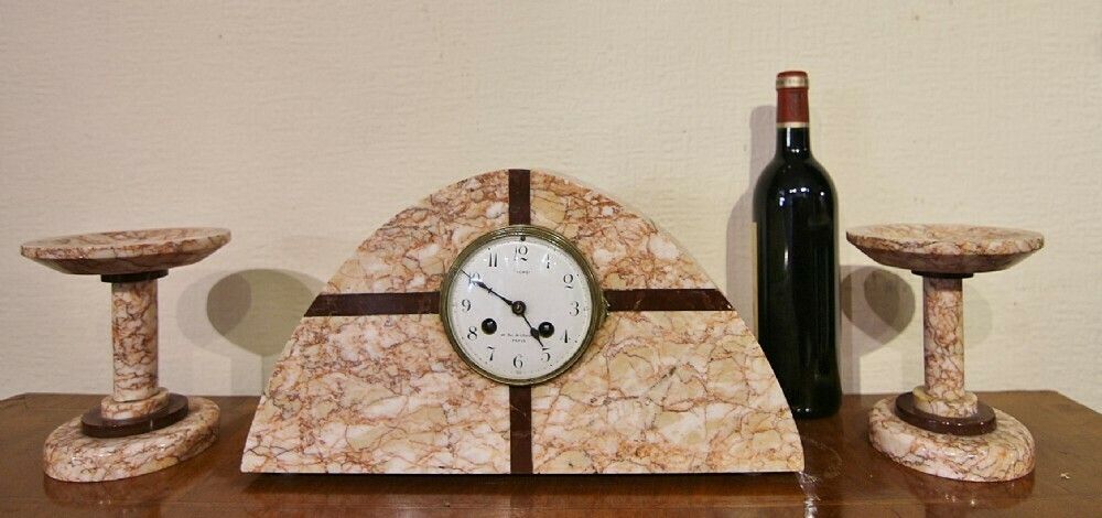 Good Quality Art Deco Clock Set photo vinterior