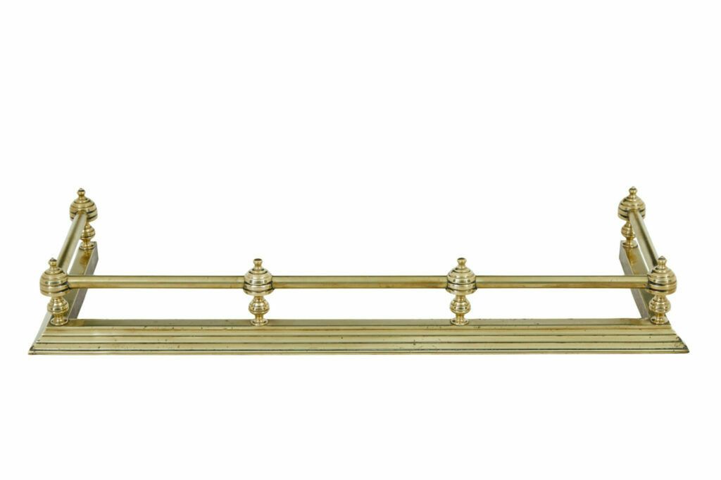 Early 20th Century Brass Fireside Fender photo 545.0