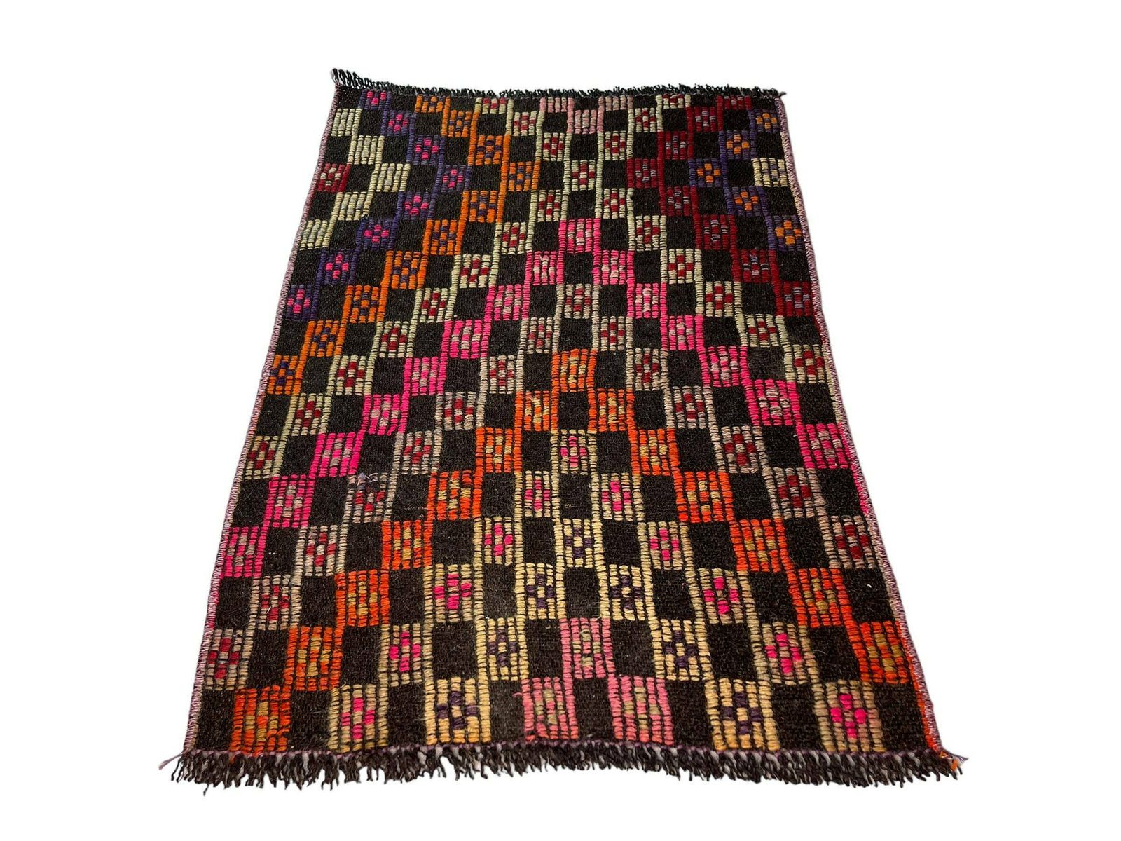 Turkish Mini Kilim Rug ,Vintage Anatolian Turkish Kelim 86 X 58 Cm photo Textiles