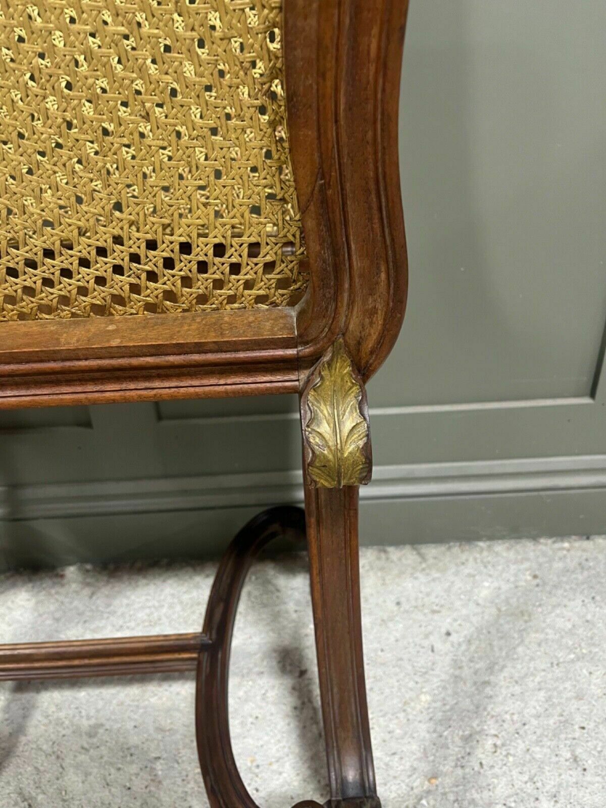 photo furniture Antique Canterbury Circa 1860’s Carved Mahogany With Cane Unusual Item