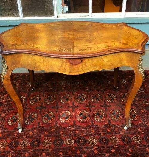 Furniture 19th Century French Inlaid Ladies Desk photo