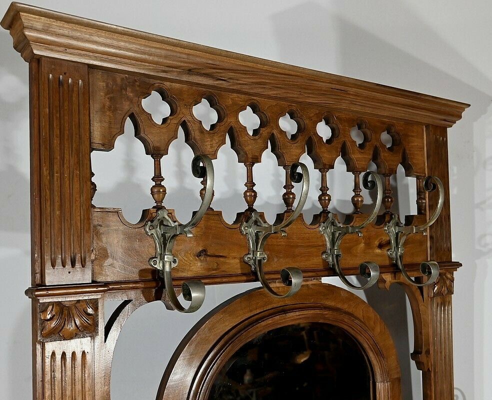 Rare Vestibule Chest In Walnut – Late 19th Century photo vinterior