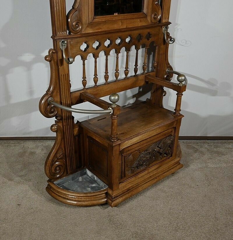 photo buy Rare Vestibule Chest In Walnut – Late 19th Century
