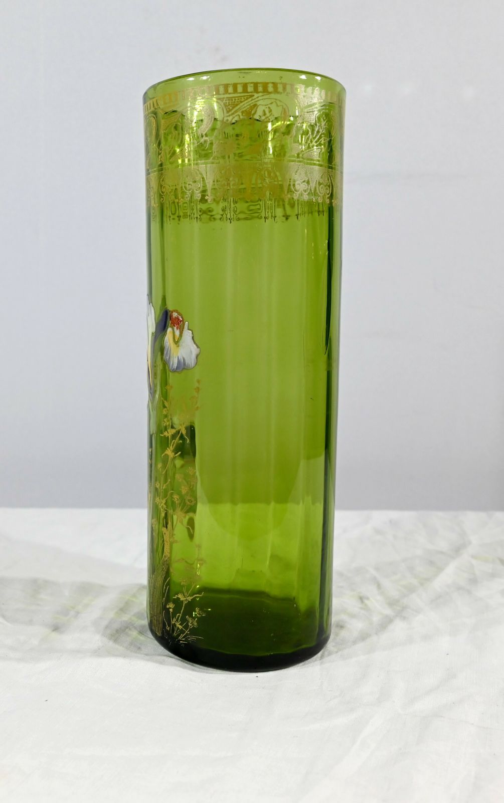 Legras Vase “Les Iris”, Art Nouveau – Late 19th Century photo vintage