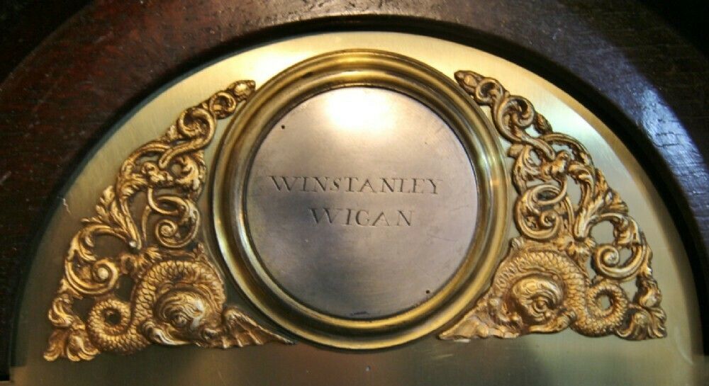 Good 18th Century Lancashire Oak & Mahogany Brass Dial 8 Day Longcase Clock 'Winstanley, Wigan' photo 1650.0