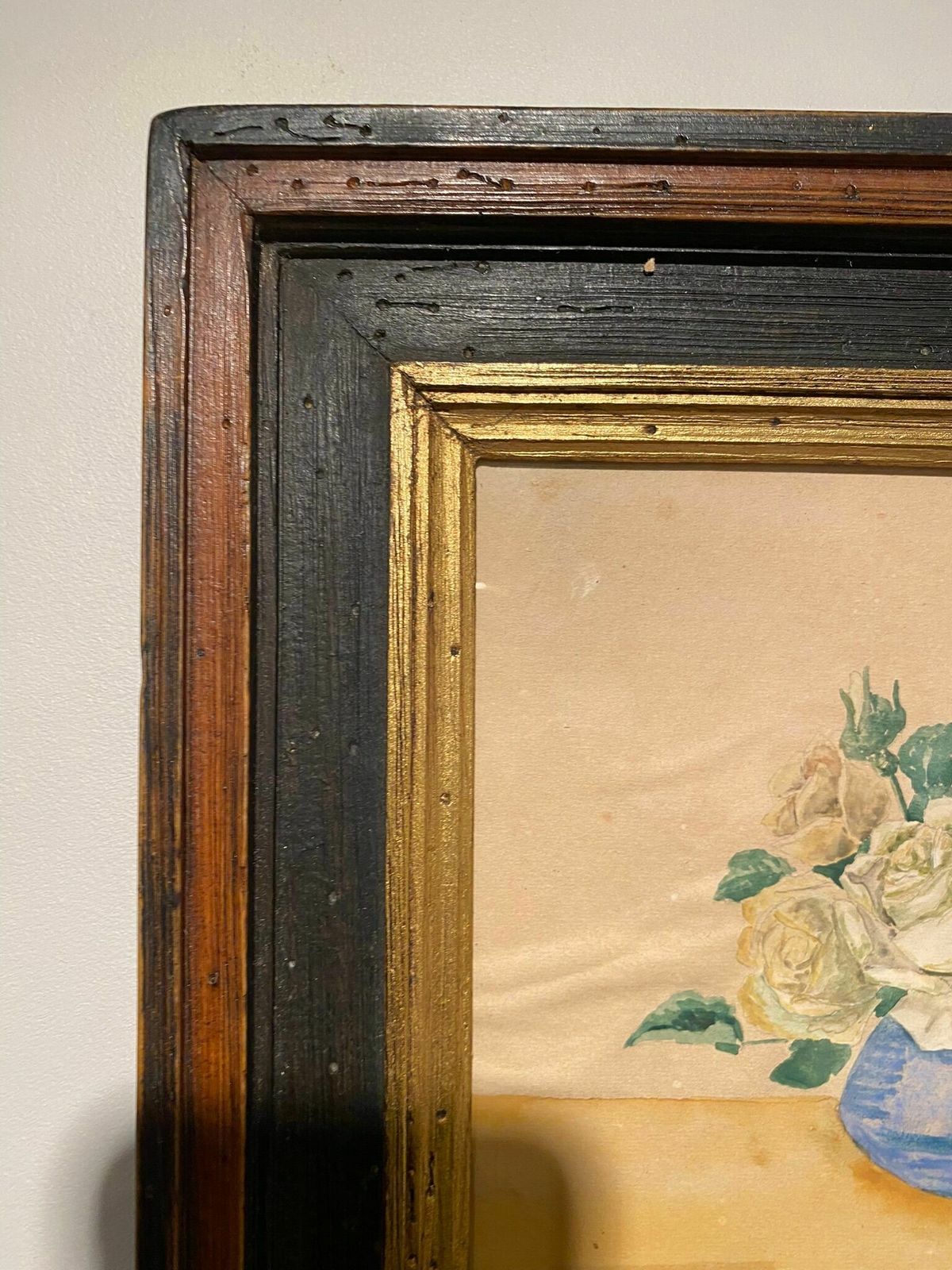 Old Painting, Still Life With Roses, 20th Century photo Art