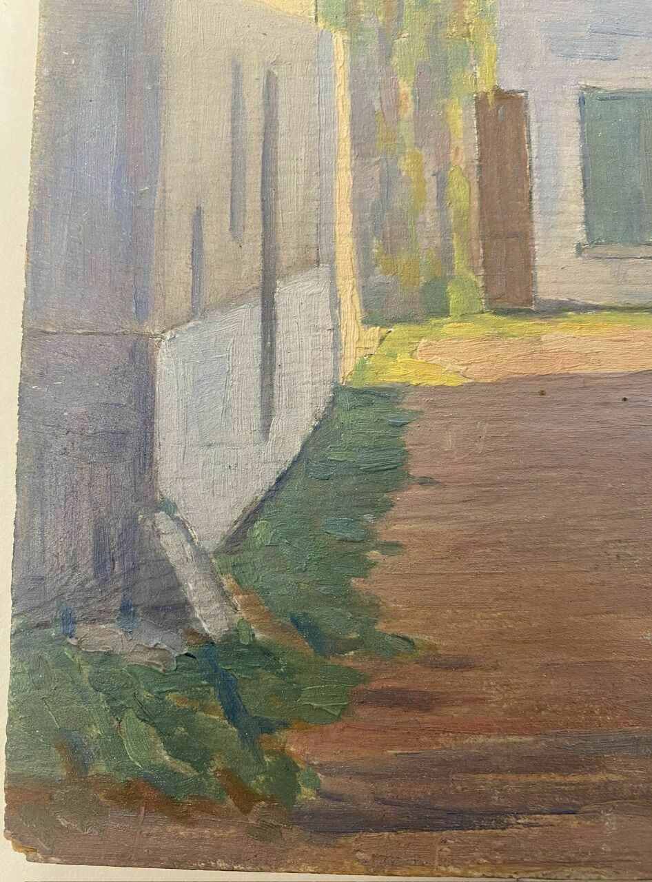 Painting, Landscape, Stamp Of The Artist's Studio Circa 1940 photo 77.0